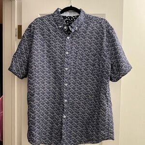 Rue Saint Patrick Men’s Blue short sleeve button down
